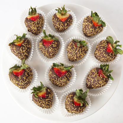 Chocolate-Dipped Strawberries (V) (GF) (Sets of 12)