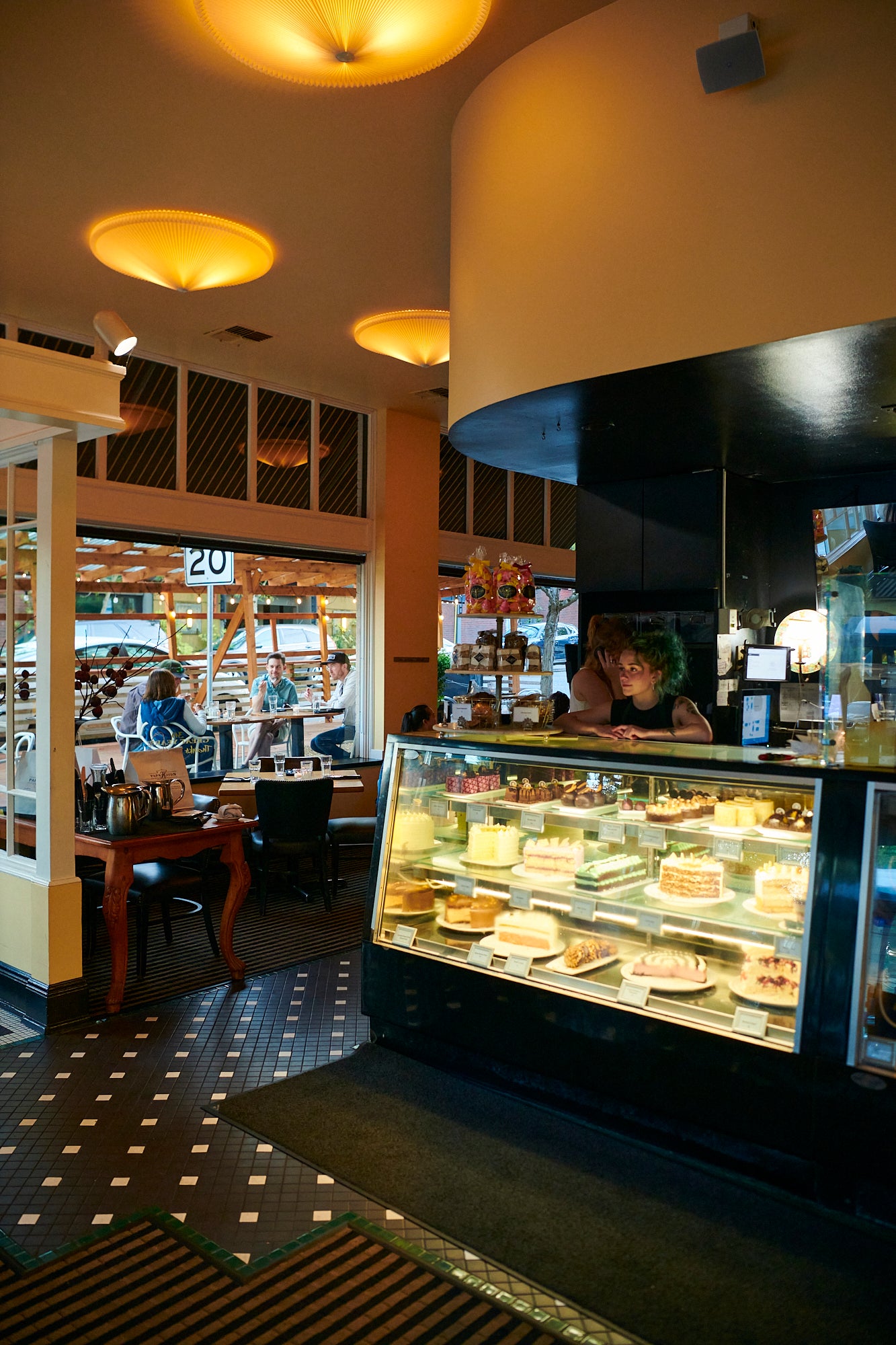 The pastry case at Papa Haydn's Northwest 23rd Avenue location in Portland