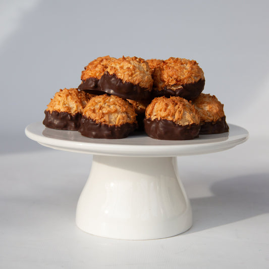 Mini Chocolate-Dipped Coconut Macaroons (Sets of 12)