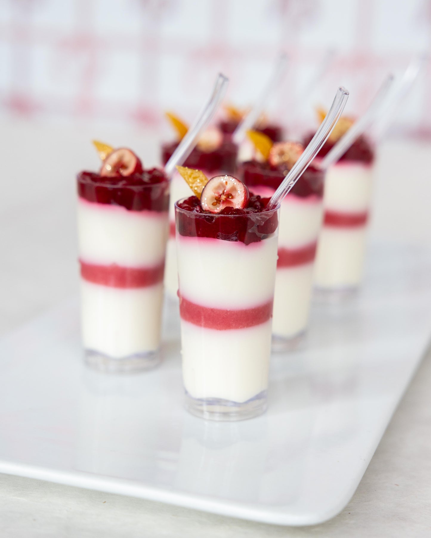 Orange Cranberry Panna Cotta Shooters (GF) (Sets of 6)
