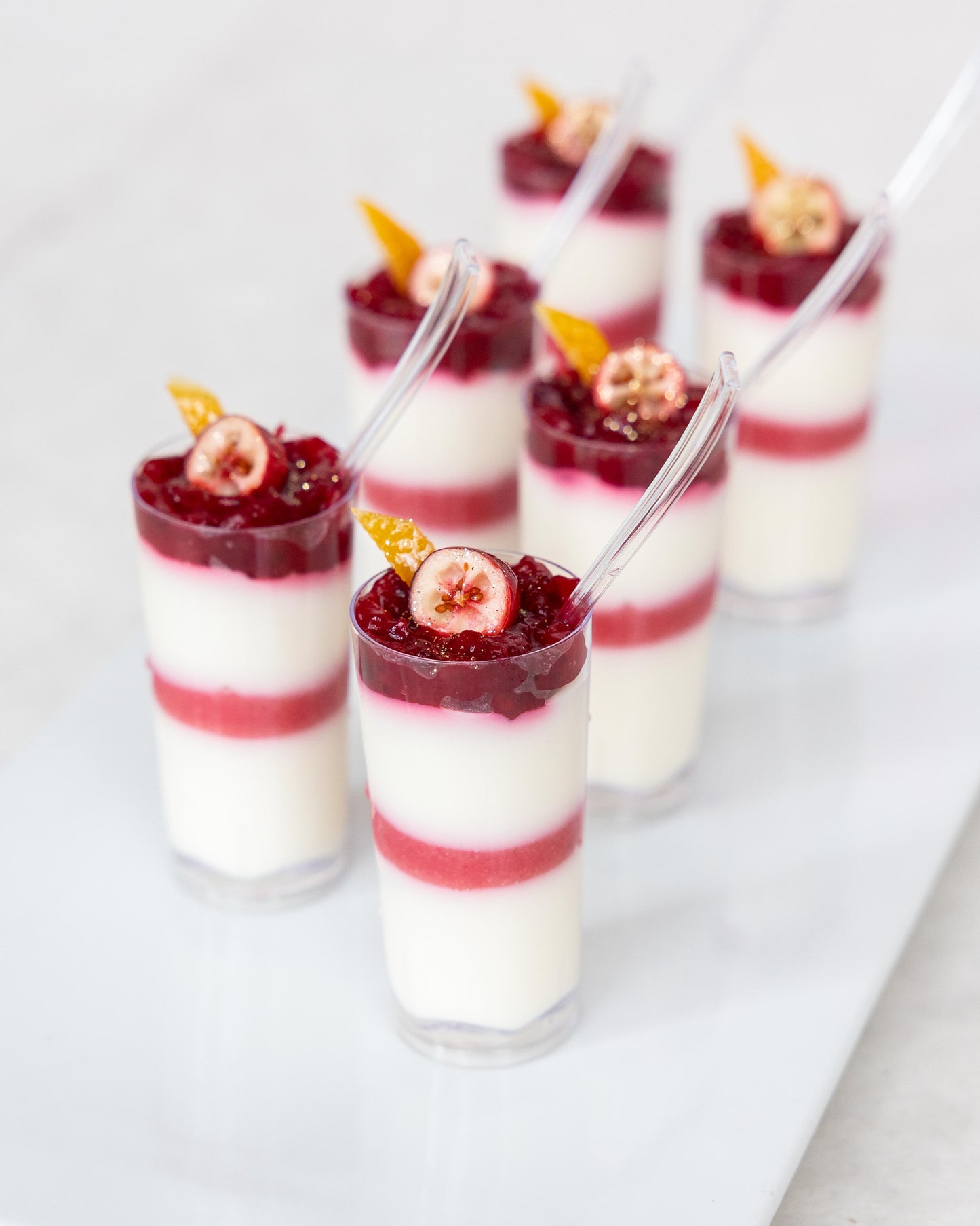Orange Cranberry Panna Cotta Shooters (GF) (Sets of 6)