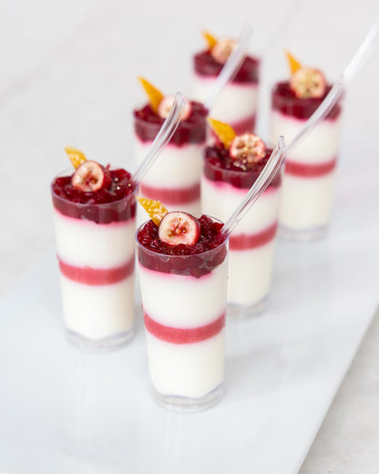 Orange Cranberry Panna Cotta Shooters (GF) (Sets of 6)