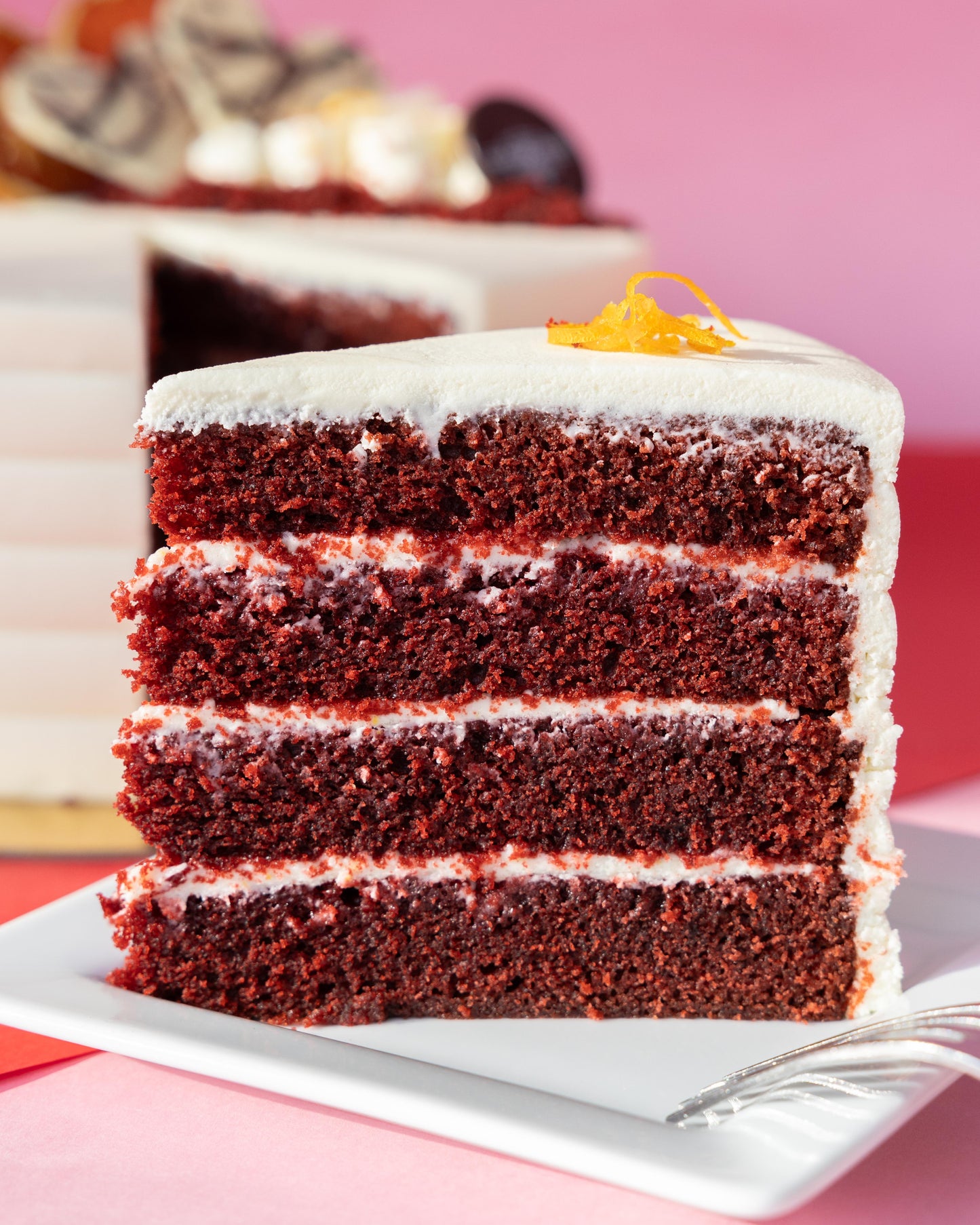 Citrus Red Velvet Cake